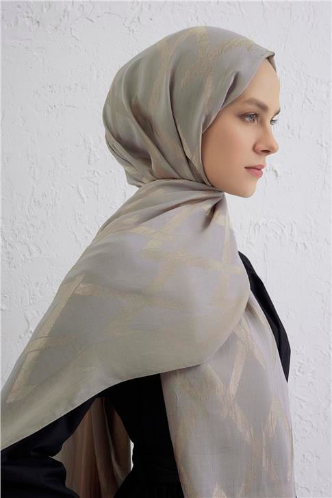 Armine Lyocell Naia Zikzak Desen Şal  1- 08