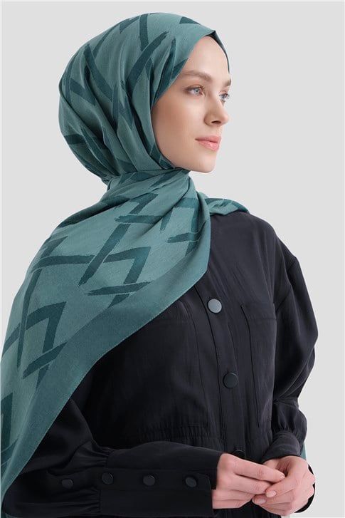 Armine Lyocell Naia Zikzak Desen Şal  1- 27
