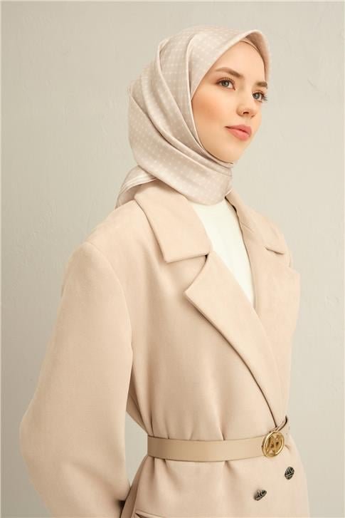 Armine Monogram Desenli Saf İpek Sura Eşarp 9345D 86