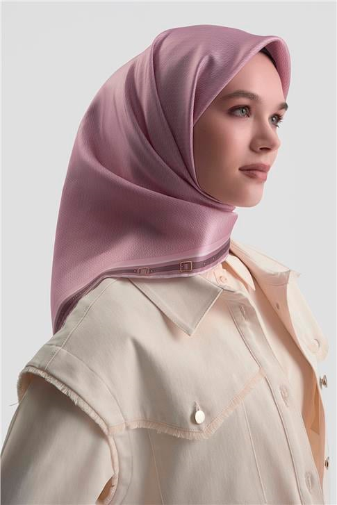 Armine Monogram Desenli Saf İpek Twill Eşarp 9401D 37