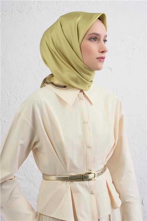 Armine Monogram Desenli Saf İpek Twill Eşarp 9401D 34