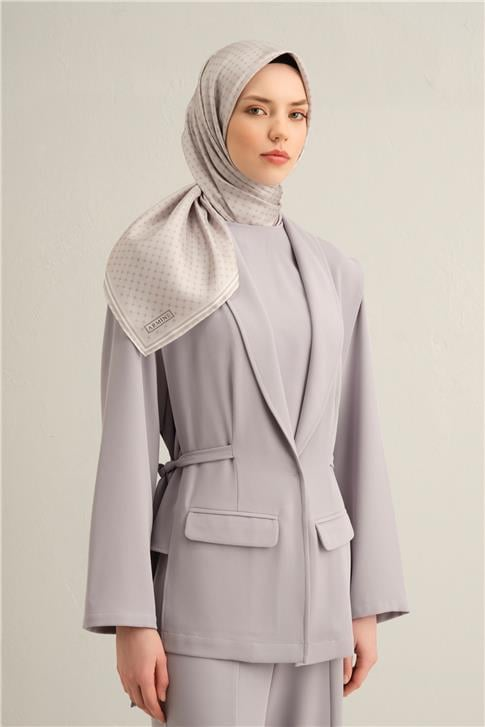 Armine Monogram Desenli Saf İpek Twill Eşarp 9345D 55