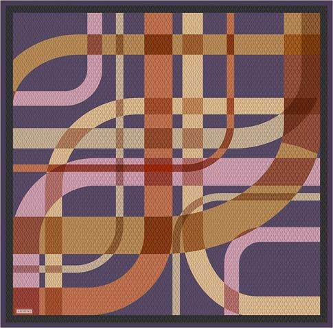 Armine Monogram Desenli Saf İpek Twill Eşarp 9429D 51