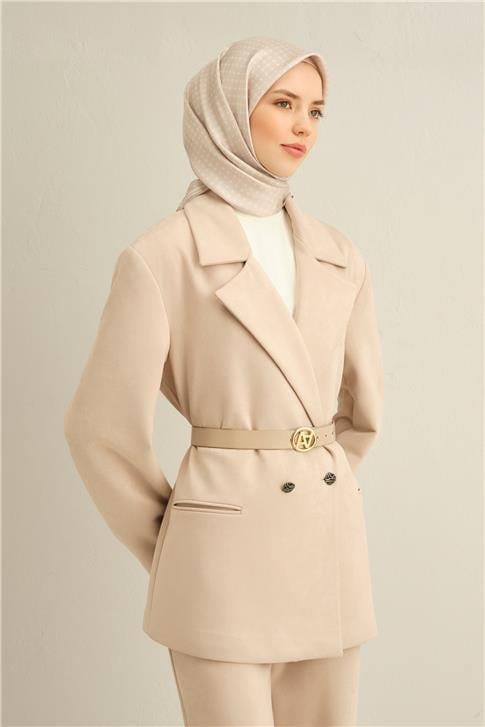 Armine Monogram Desenli Saf İpek Twill Eşarp 9345D 86