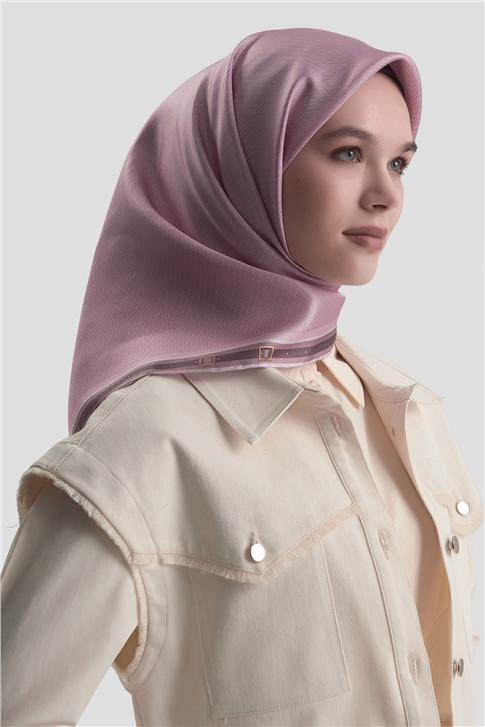 Armine Monogram Desenli Saf İpek Twill Eşarp 9401D 37