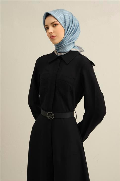 Armine Monogram Desenli Saf İpek Twill Eşarp 9345D 08