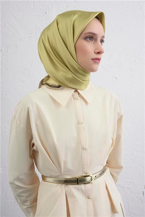 Armine Monogram Desenli Saf İpek Twill Eşarp 9401D 34