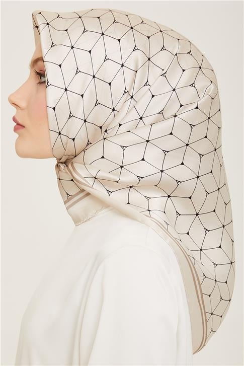 Armine Monogram Desenli Sura İpek Eşarp 24Ya9166 85 01