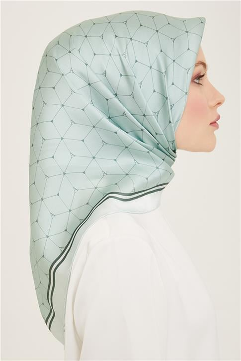 Armine Monogram Desenli Twill İpek Eşarp 24Ya9166 34 36