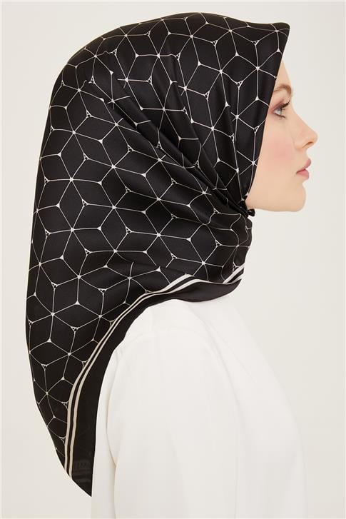 Armine Monogram Desenli Twill İpek Eşarp 24Ya9166 34 03