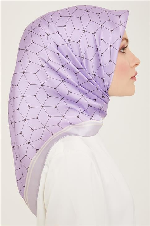 Armine Monogram Desenli Twill İpek Eşarp 24Ya9166 34 85