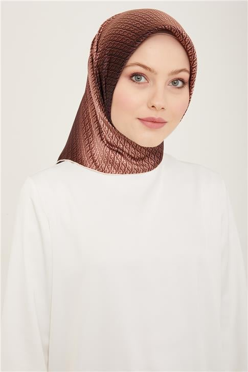 Armine Monogram Desenli Twill İpek Eşarp 24Ya9104 52 21