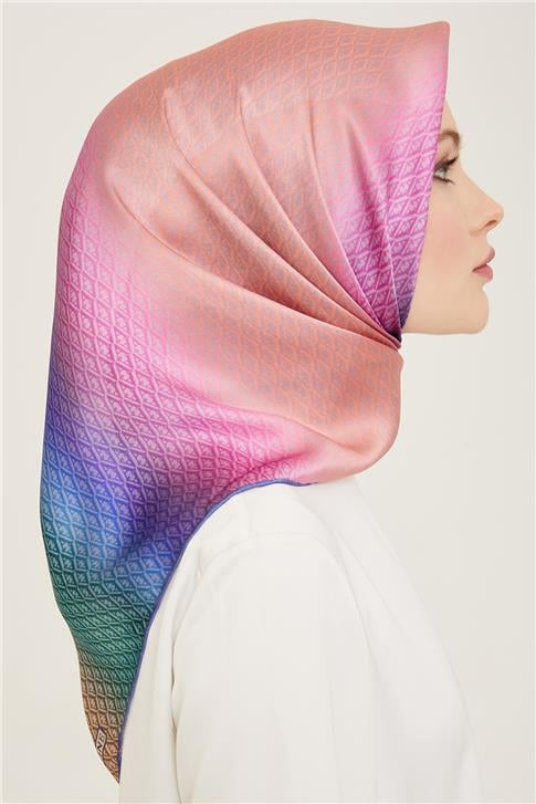 Armine Monogram Desenli Twill İpek Eşarp 24Ya9104 52 03