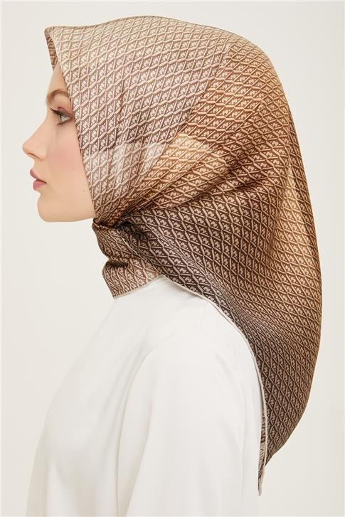 Armine Monogram Desenli Twill İpek Eşarp 24Ya9104 52 81