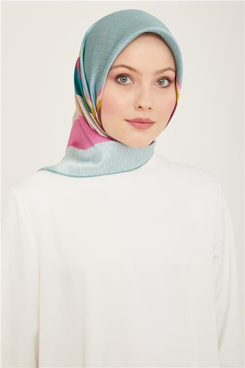 Armine Monogram Desenli Twill İpek Eşarp 24Ya9111 85 33