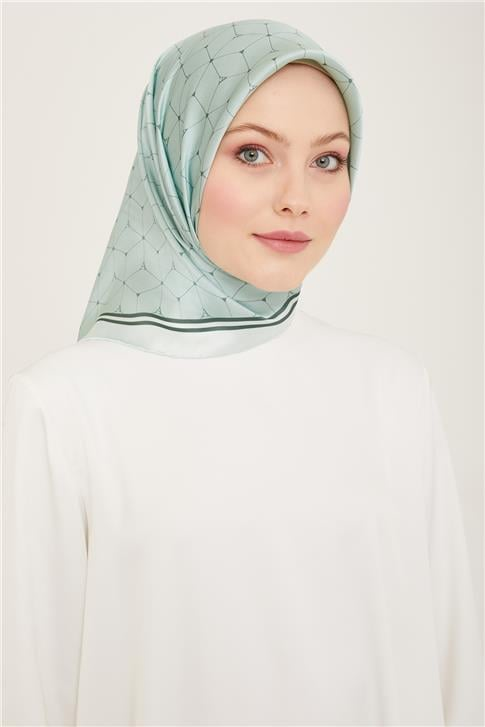 Armine Monogram Desenli Twill İpek Eşarp 24Ya9166 34 36