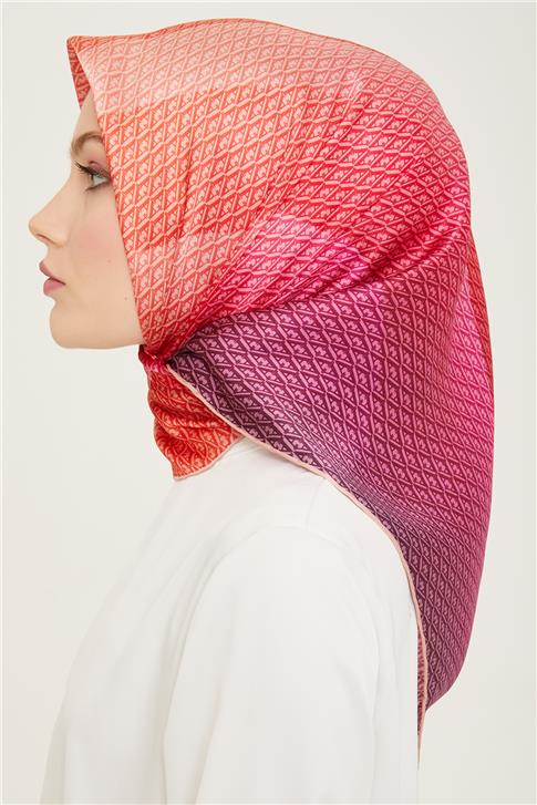Armine Monogram Desenli Twill İpek Eşarp 24Ya9104 52 52