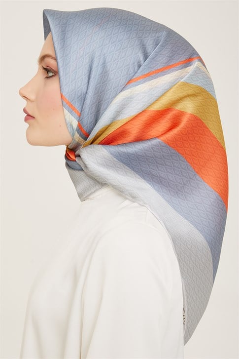 Armine Monogram Desenli Twill İpek Eşarp 24Ya9111 85 31