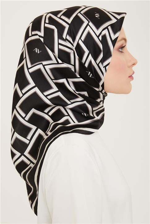 Armine Monogram Desenli Twill İpek Eşarp 24Ya9132 85 87
