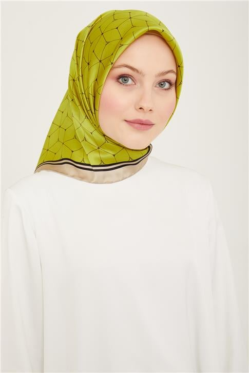 Armine Monogram Desenli Twill İpek Eşarp 24Ya9166 34 31