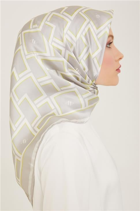 Armine Monogram Desenli Twill İpek Eşarp 24Ya9132 85 55