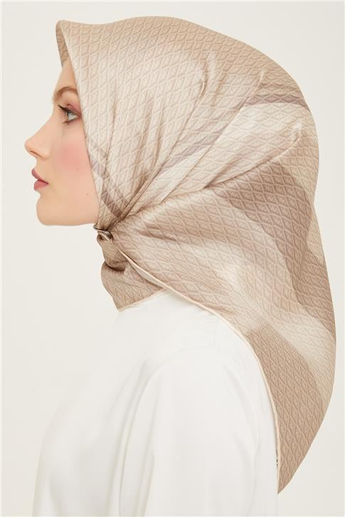 Armine Monogram Desenli Twill İpek Eşarp 24Ya9111 85 08