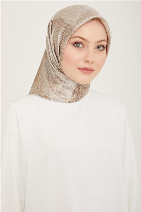 Armine Monogram Desenli Twill İpek Eşarp 24Ya9104 52 33