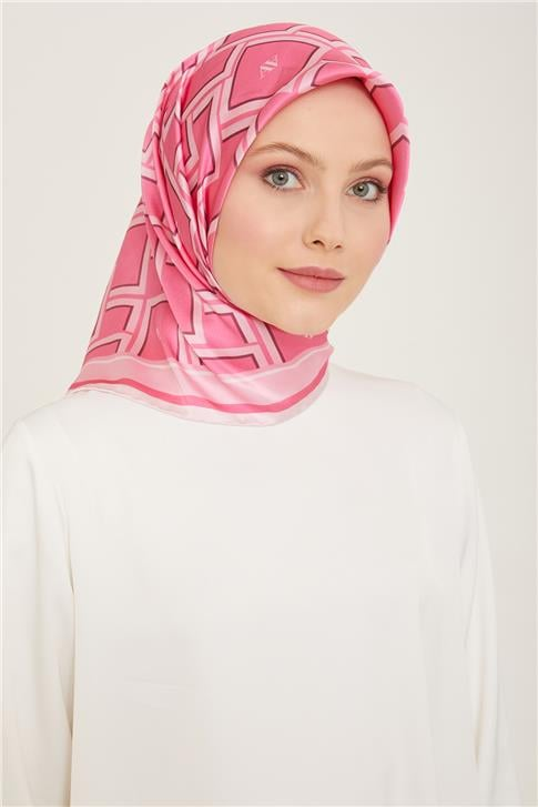Armine Monogram Desenli Twill İpek Eşarp 24Ya9132 85 36
