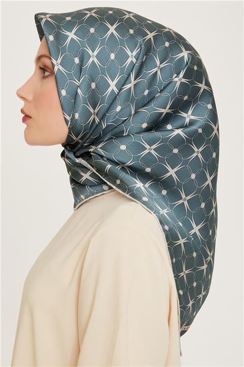 Armine Monogram Desenli Twill Saf İpek Eşarp 9207D 83