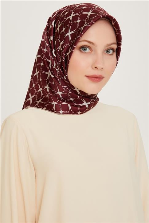 Armine Monogram Desenli Twill Saf İpek Eşarp 9207D 81