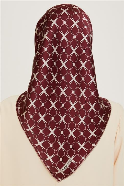 Armine Monogram Desenli Twill Saf İpek Eşarp 9207D 81
