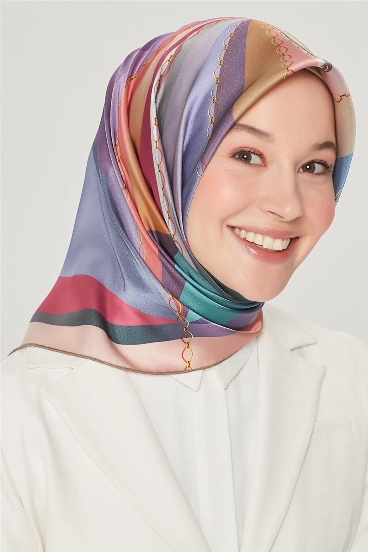 Armine Nostalji Serisi Twill İpek  Eşarp 8507D-04