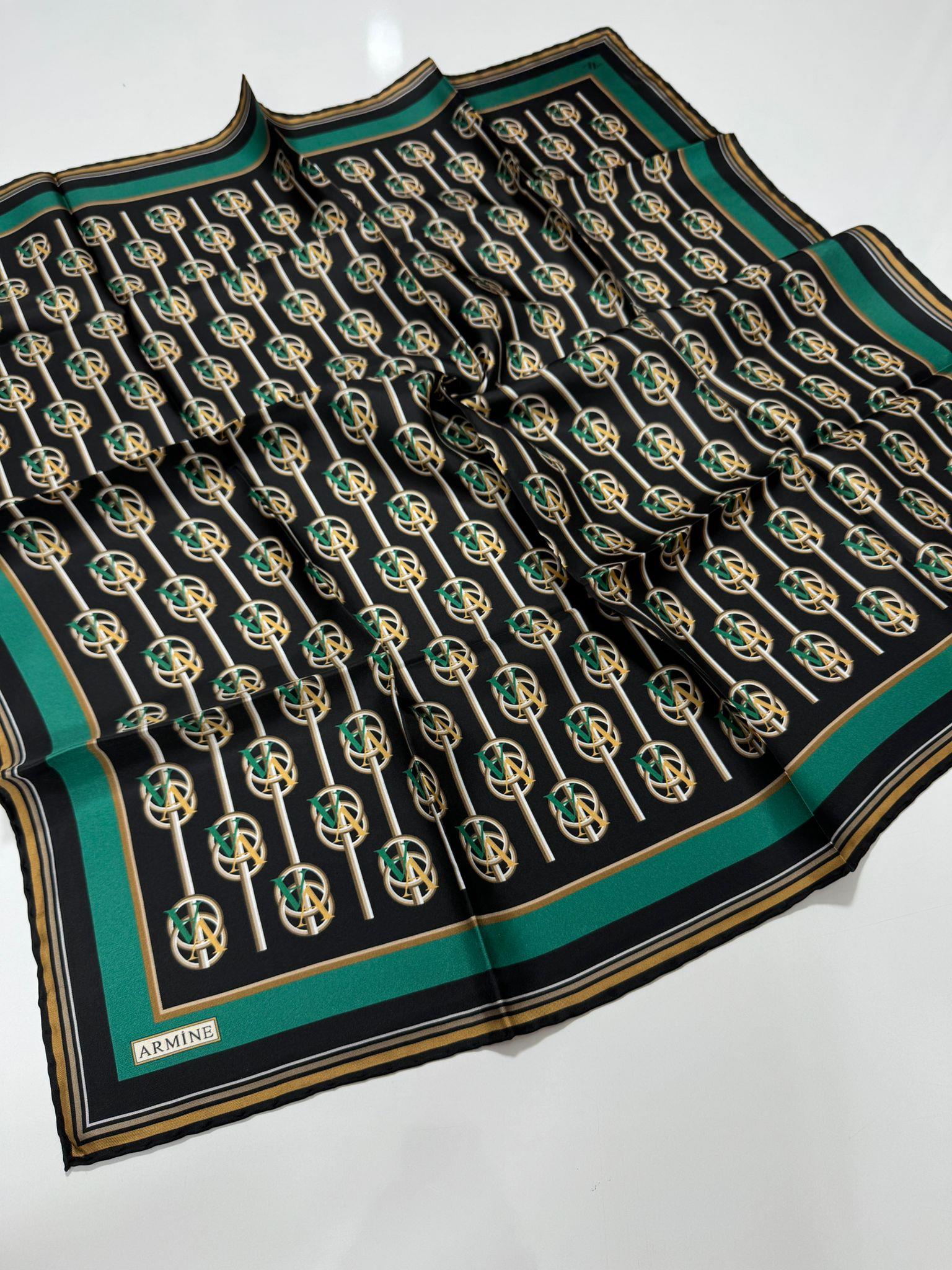 Armine Nostalji Serisi Twill İpek  Eşarp 8822D-38