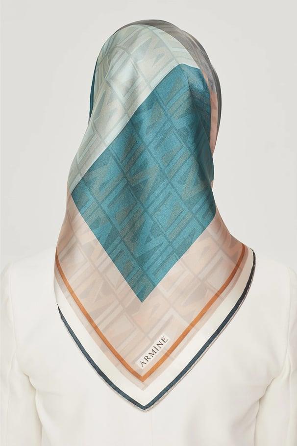 Armine Nostalji Serisi Twill İpek  Eşarp 8516D-34