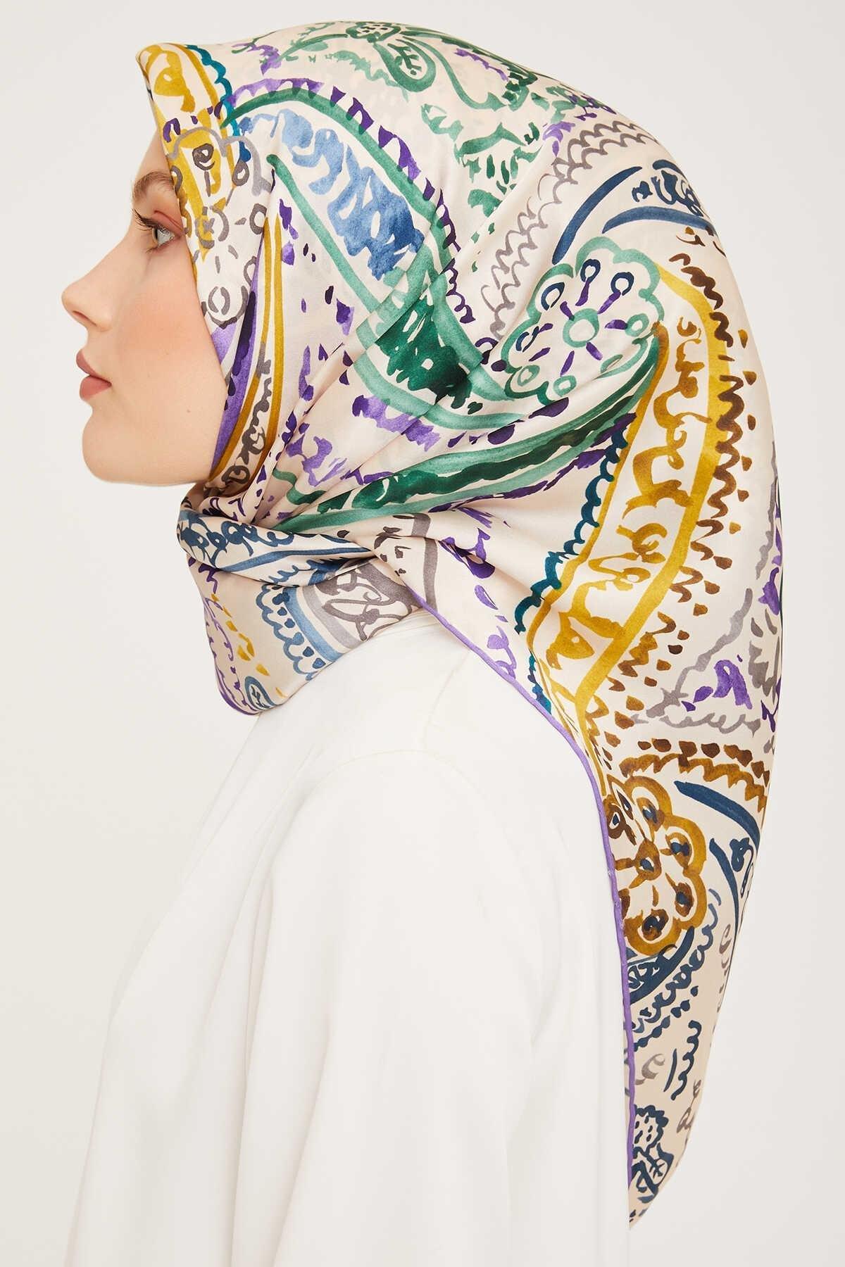 Armine Nostalji Serisi Twill İpek Eşarp 9037-50NT