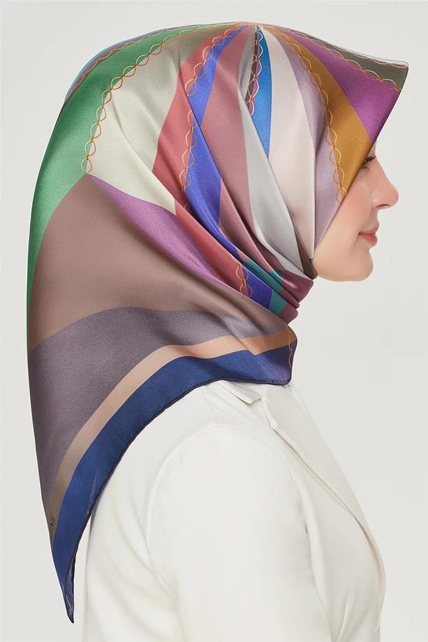 Armine Nostalji Serisi Twill İpek  Eşarp 8507D-36