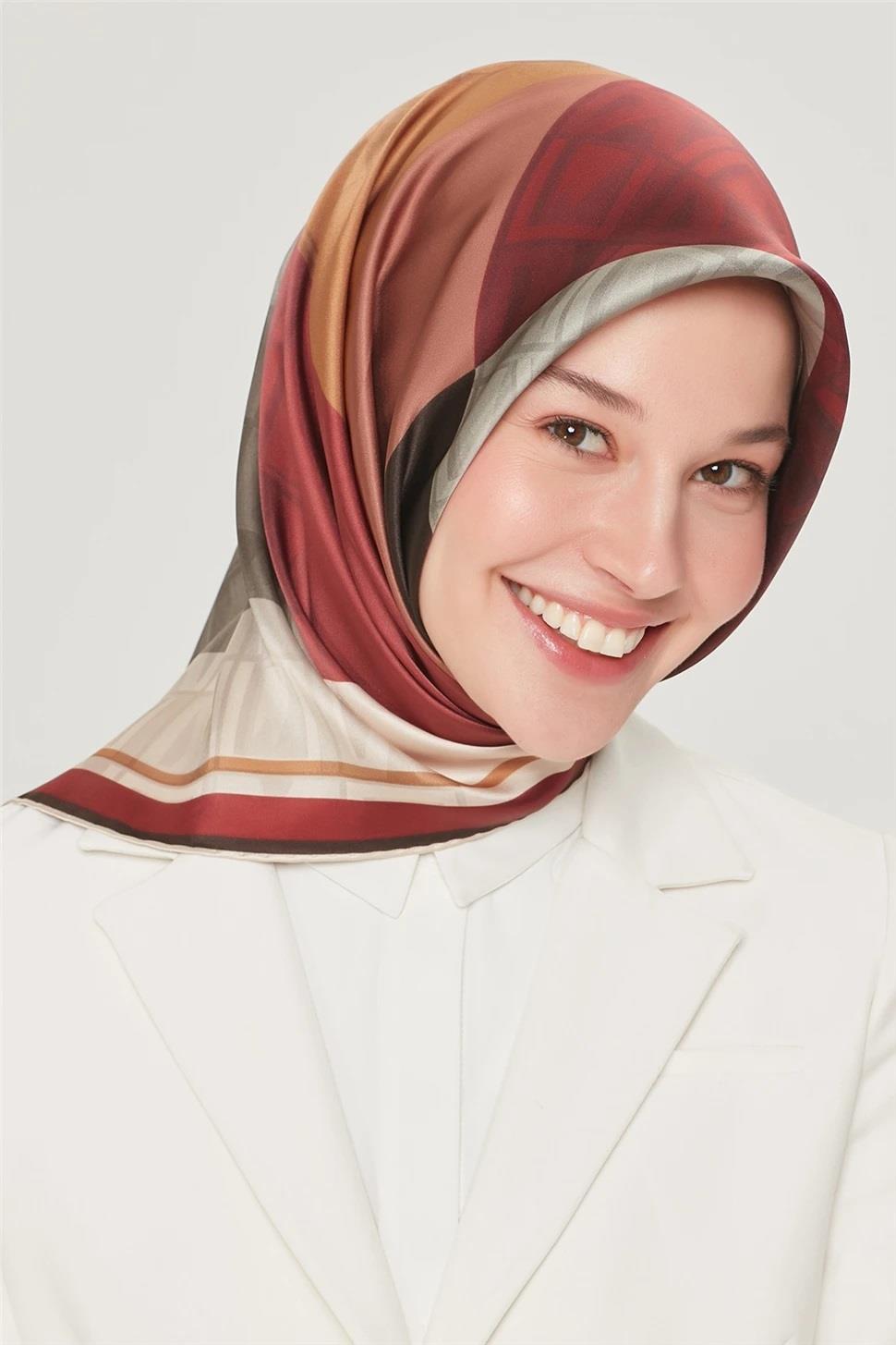 Armine Nostalji Serisi Twill İpek  Eşarp 8516D-33