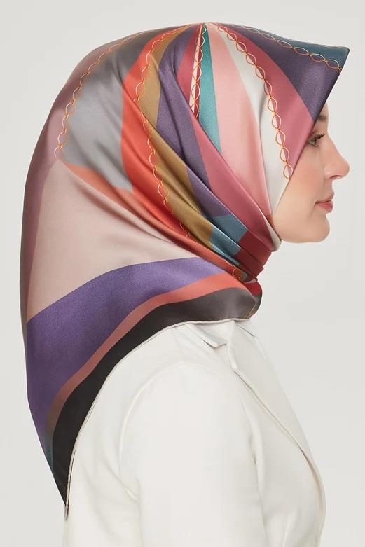 Armine Nostalji Serisi Twill İpek  Eşarp 8507D-82