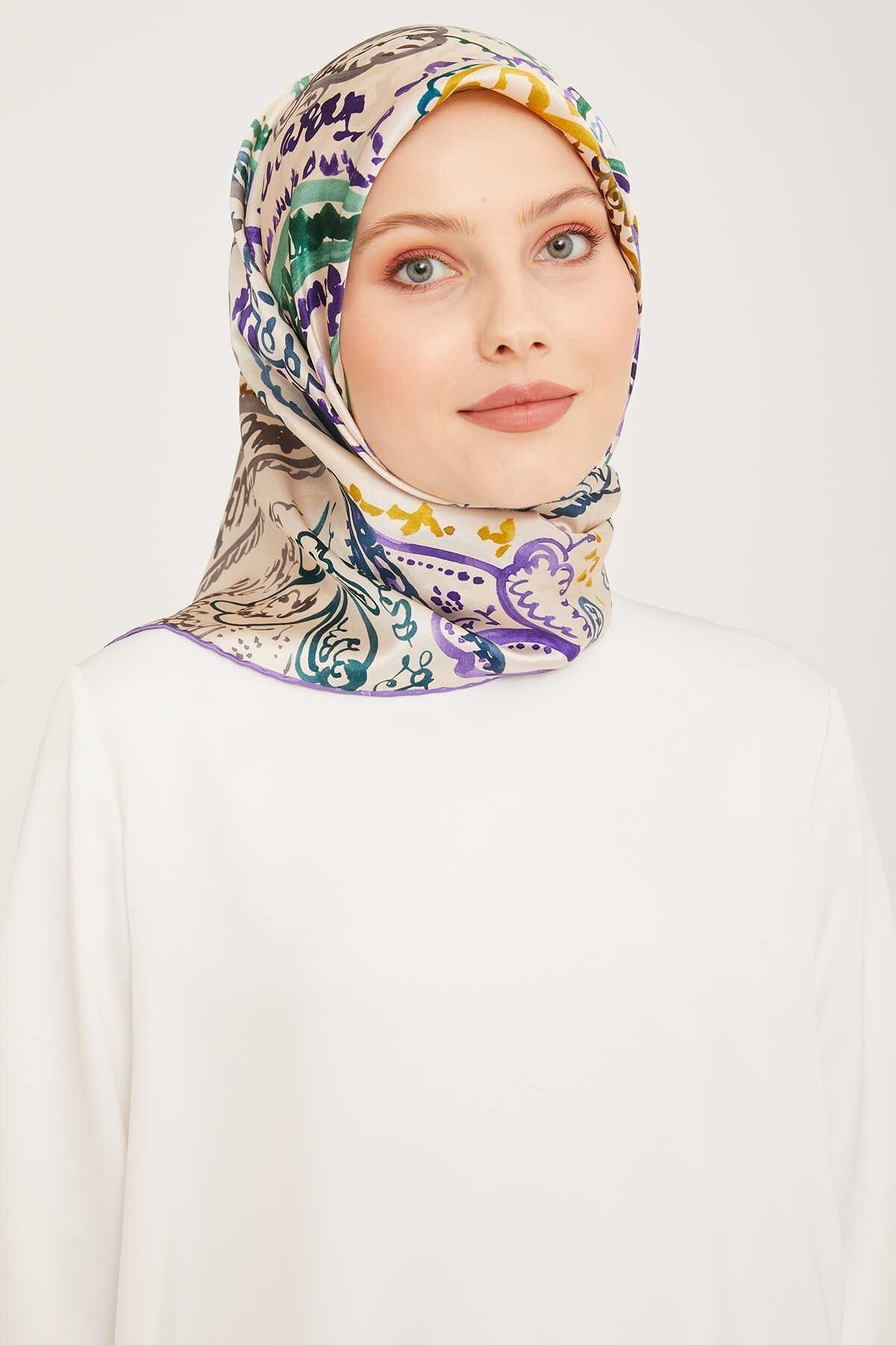 Armine Nostalji Serisi Twill İpek Eşarp 9037-50NT