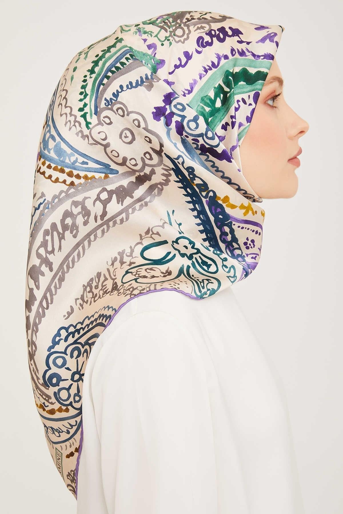 Armine Nostalji Serisi Twill İpek Eşarp 9037-50NT