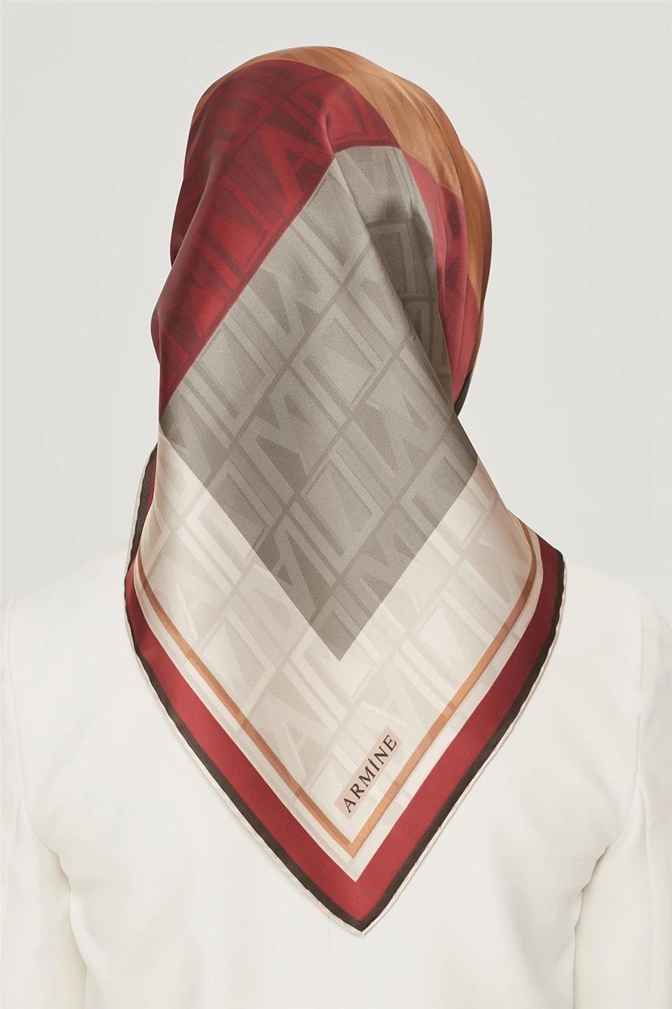 Armine Nostalji Serisi Twill İpek  Eşarp 8516D-33