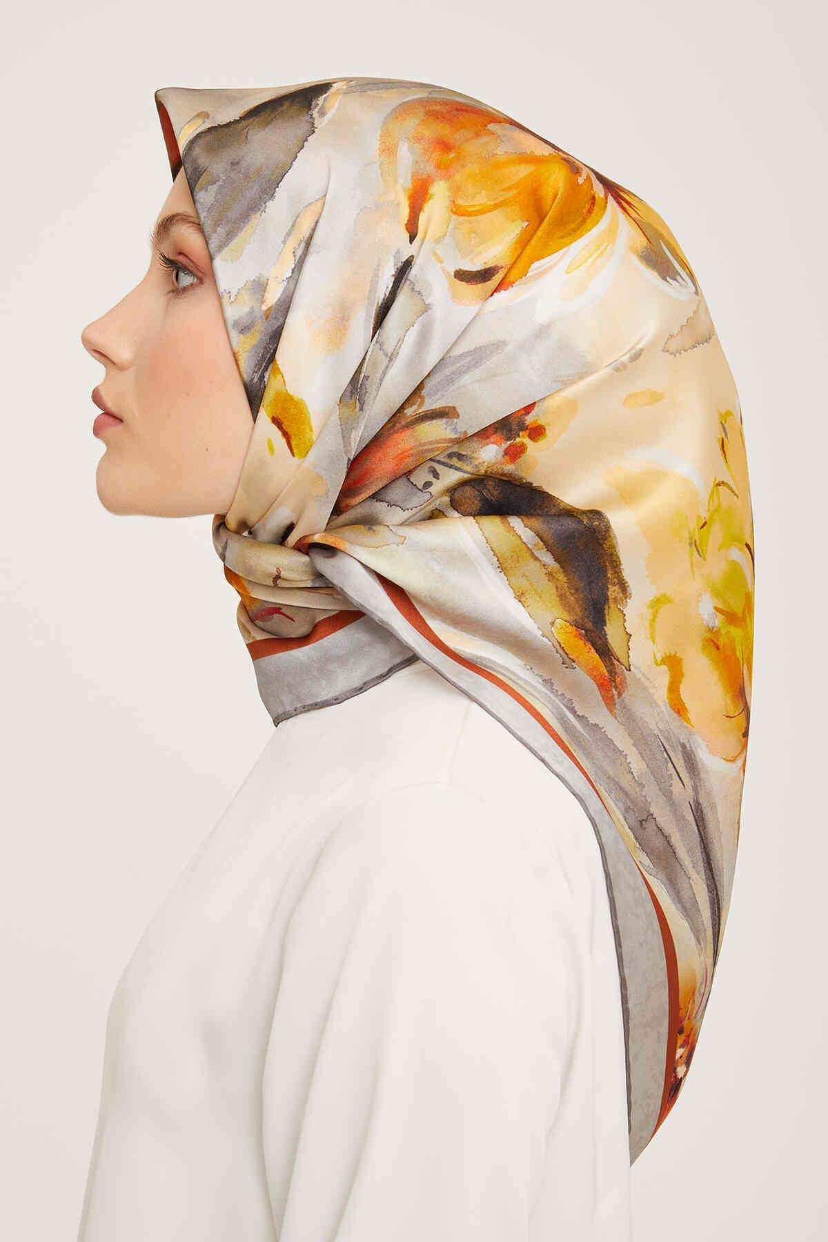 Armine Nostalji Serisi Twill İpek Eşarp 9018-31NT