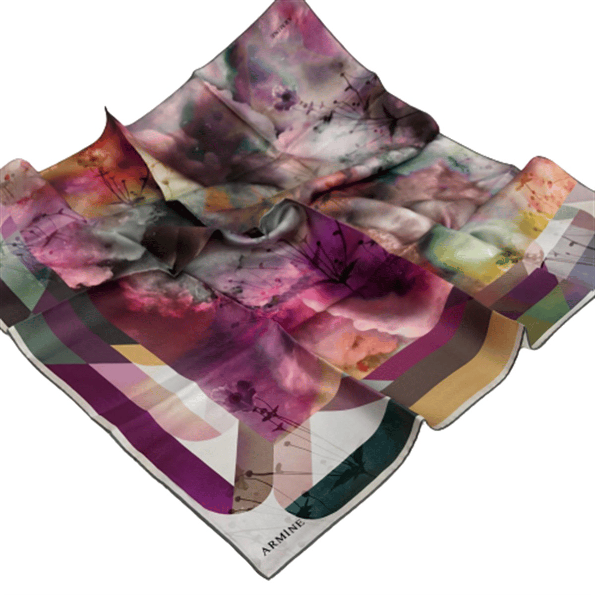 Armine Nostalji Serisi Twill İpek Eşarp 8354-88NT