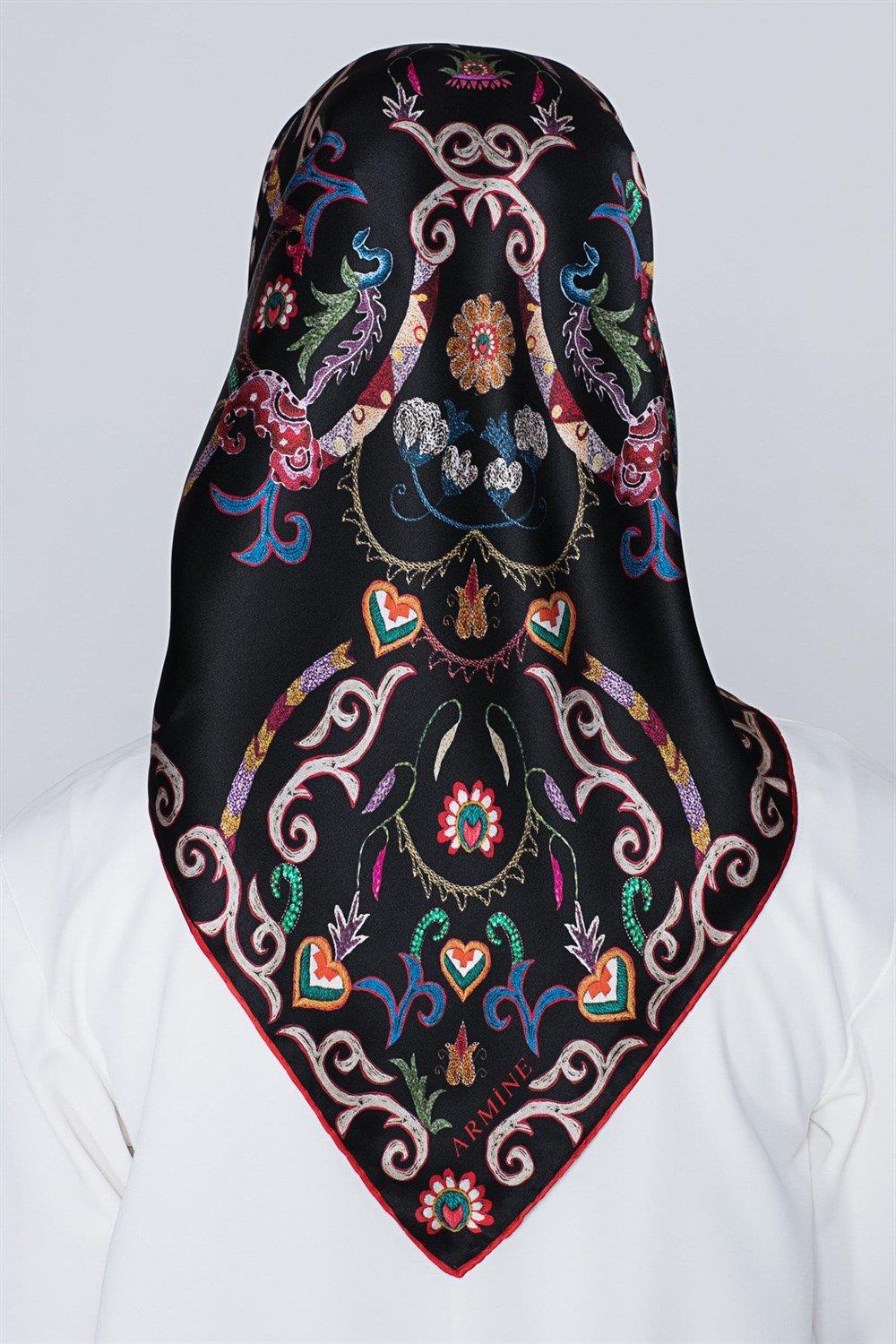 Armine Nostalji Serisi Twill İpek Eşarp 8039-09NT
