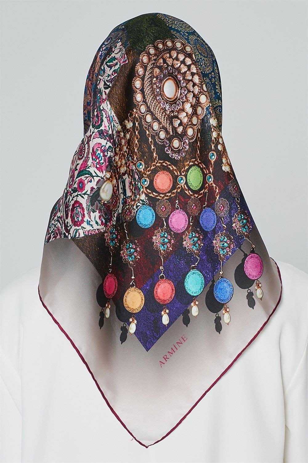 Armine Nostalji Serisi Twill İpek Eşarp 7639-11NT