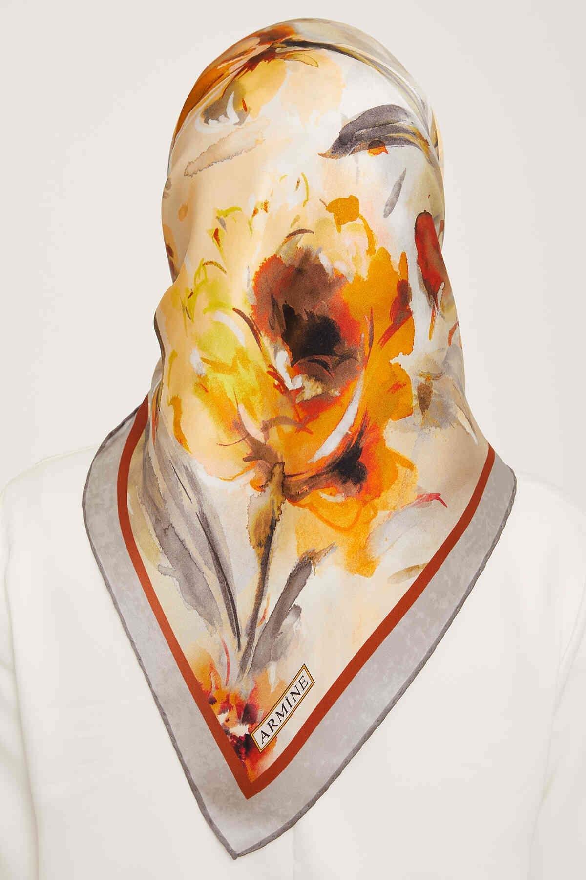 Armine Nostalji Serisi Twill İpek Eşarp 9018-31NT