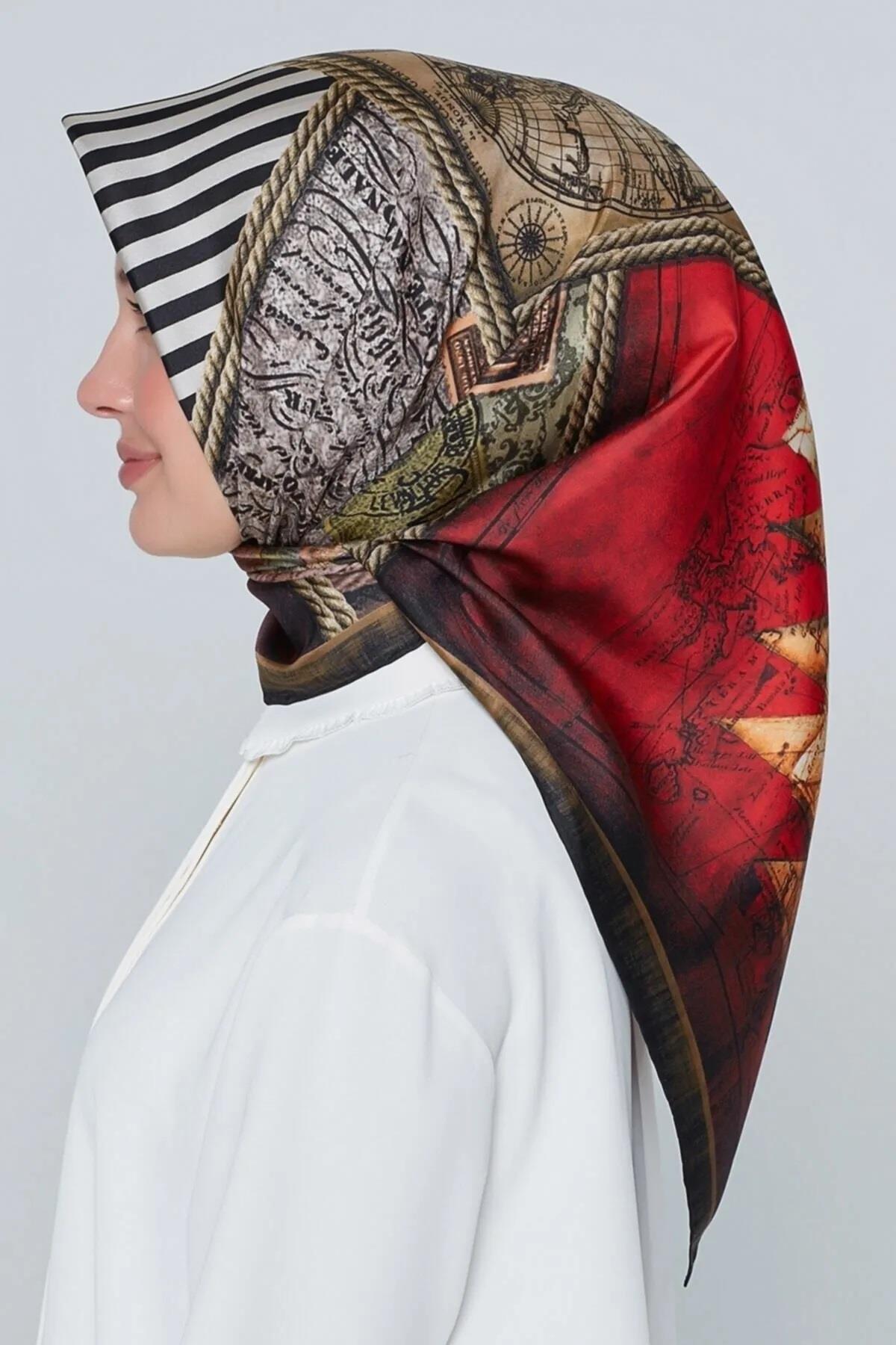 Armine Nostalji Serisi Twill İpek Eşarp 7473D-25