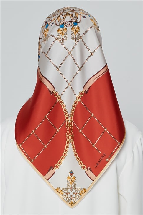 Armine Nostalji Twill İpek Eşarp 18Ya3736 01