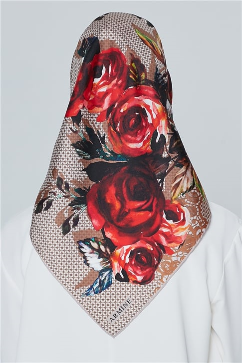 Armine Nostalji Twill İpek Eşarp 18Ya4513 3 03