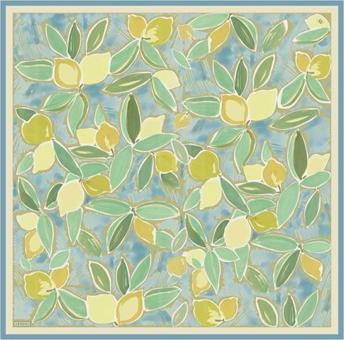 Armine Obje Desenli Saf İpek Twill Eşarp 9314D 04